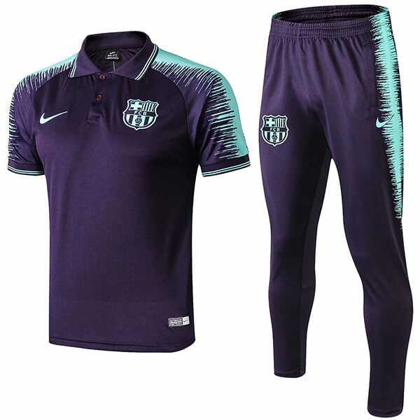 Polo Conjunto Completo Barcelona 2019-20 Azul Marino